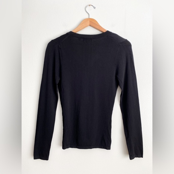 BCBGMAXAZRIA Ruched Long Sleeves Knit Sweater Top Pullover Minimalist Luxury S - Picture 8 of 9